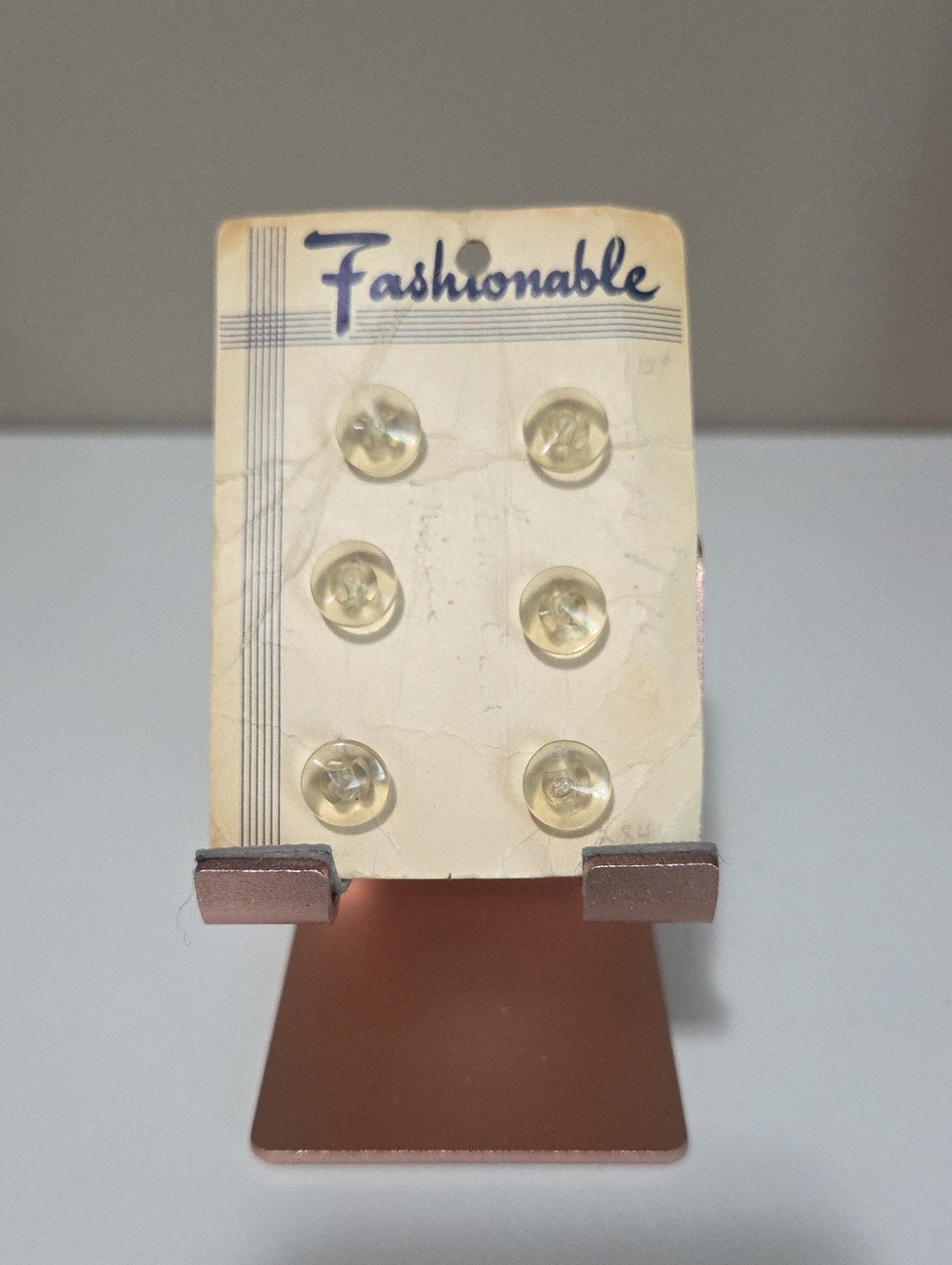 Vintage Clear yellowish Buttons